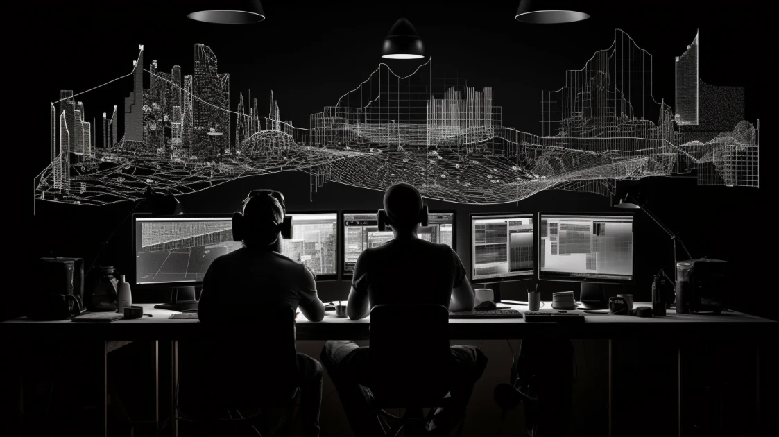 Image of the team at Artisan Labs working on voice technology projects